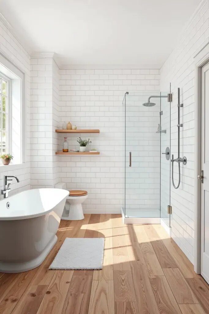 1. Combining Subway Tile with Wood Tile - photo 2