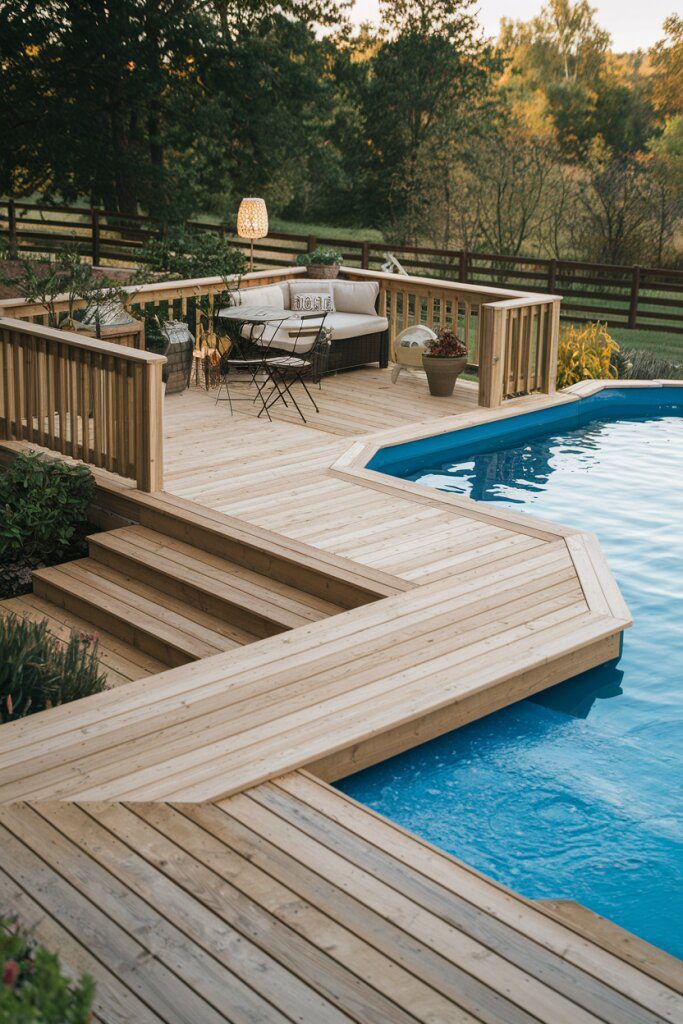 L-Shaped Decks Built for Intex Pools