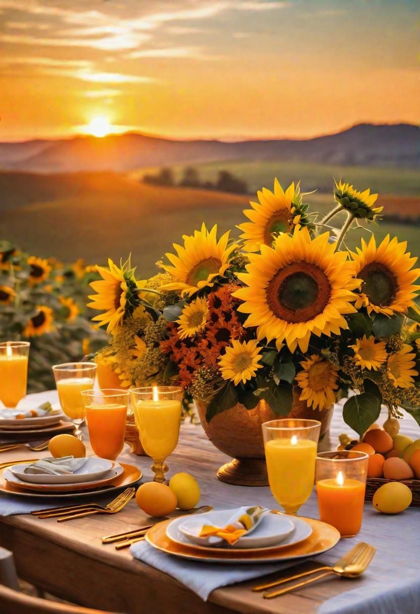 14. Sunflower Sunrise Table Ideas - photo 2