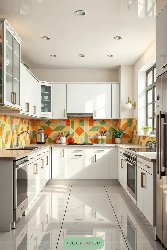 70s-Inspired Tile Backsplashes for a Retro Look