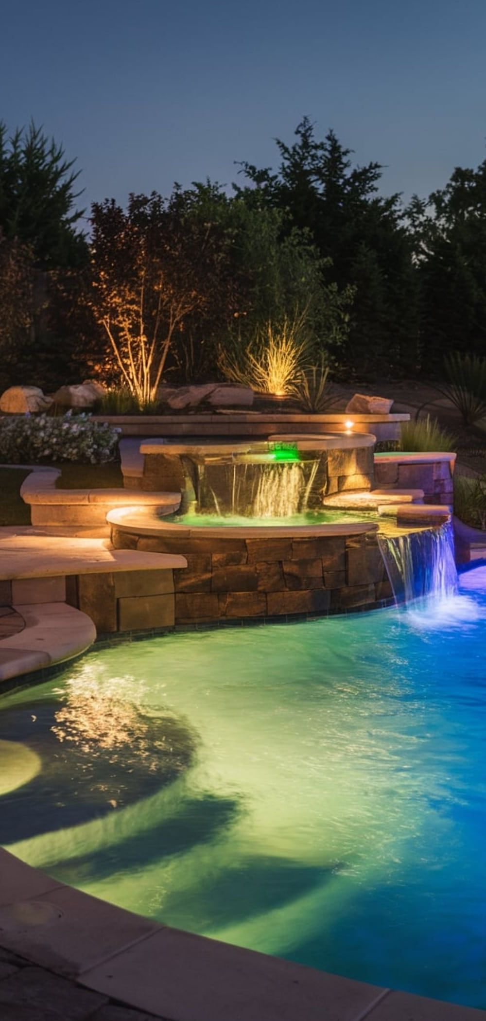 10. Underwater Lighting for Nighttime Pools