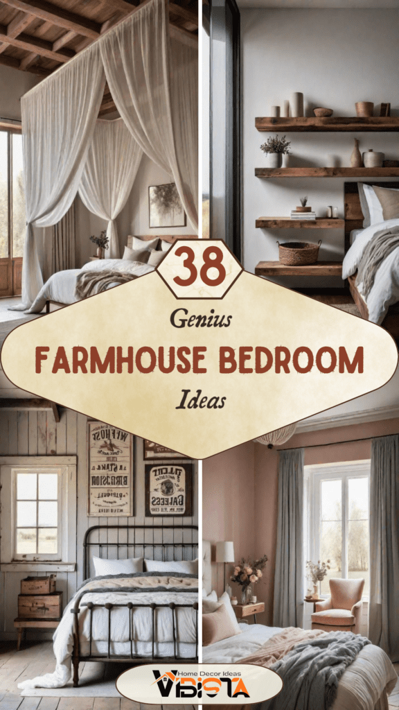 38 Genius Farmhouse Bedroom Ideas