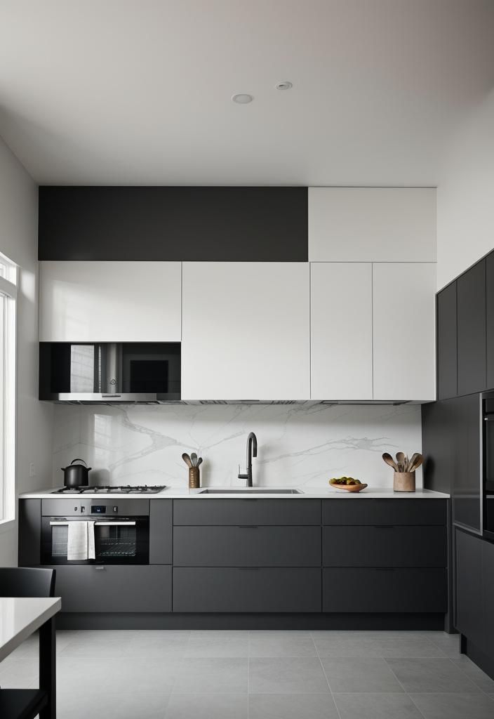 1. Chic Two-Tone Cabinetry Combos