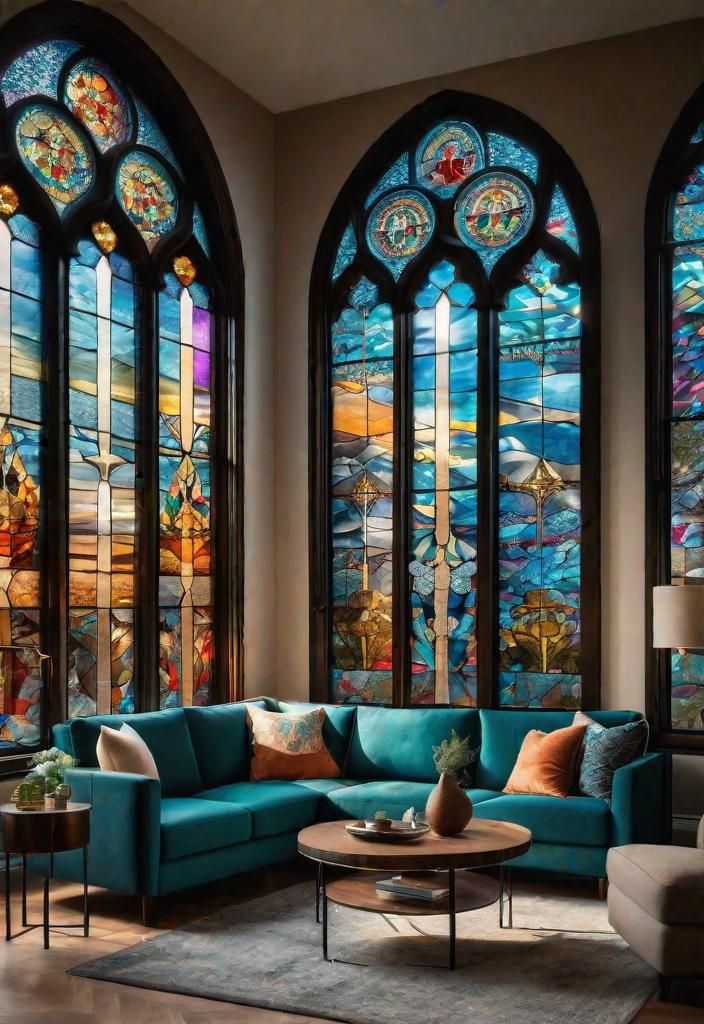 31. Faux Stained Glass Wall