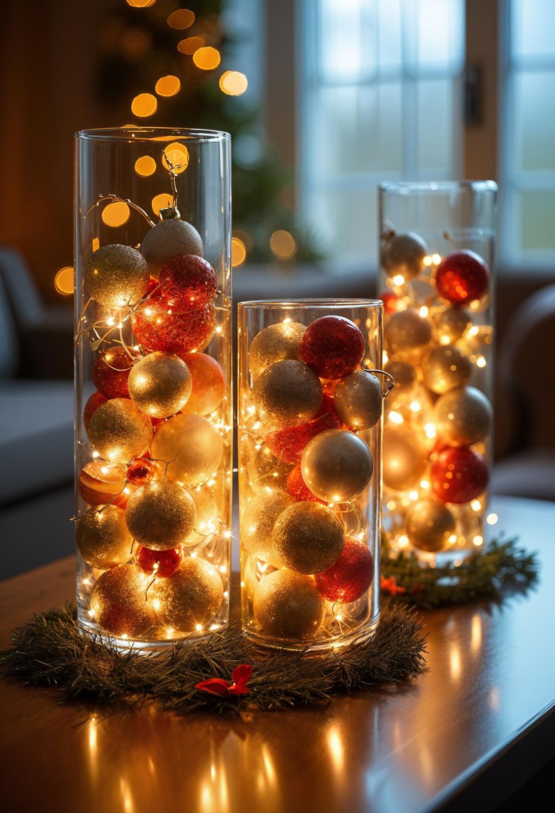 14. Christmas Glass Vase Ideas - photo 2