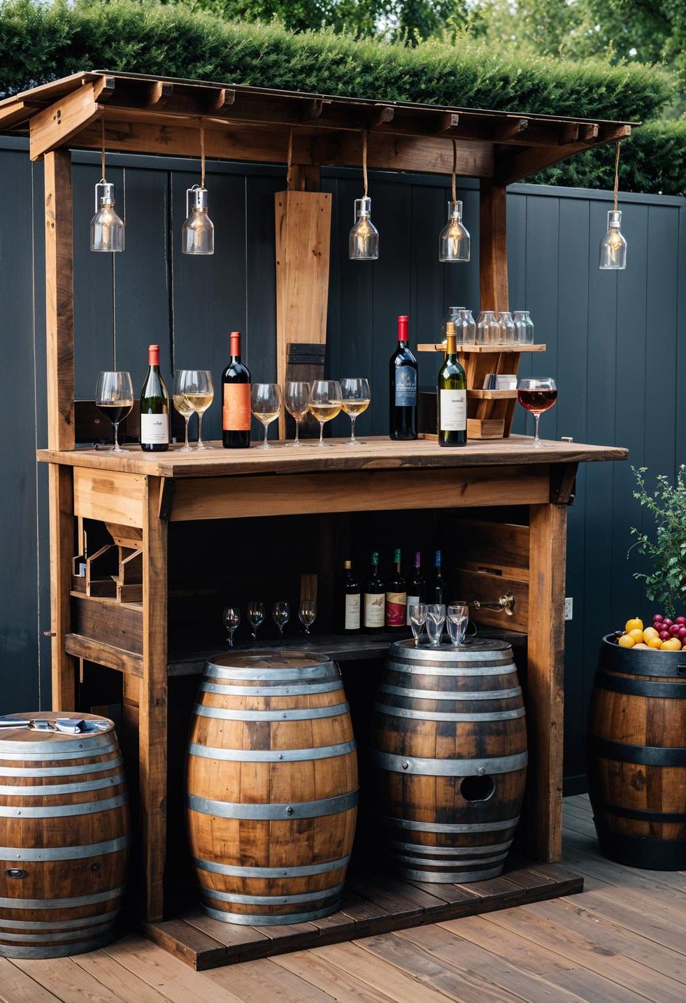 8. Build a Wine Barrel Mini Bar - photo 2