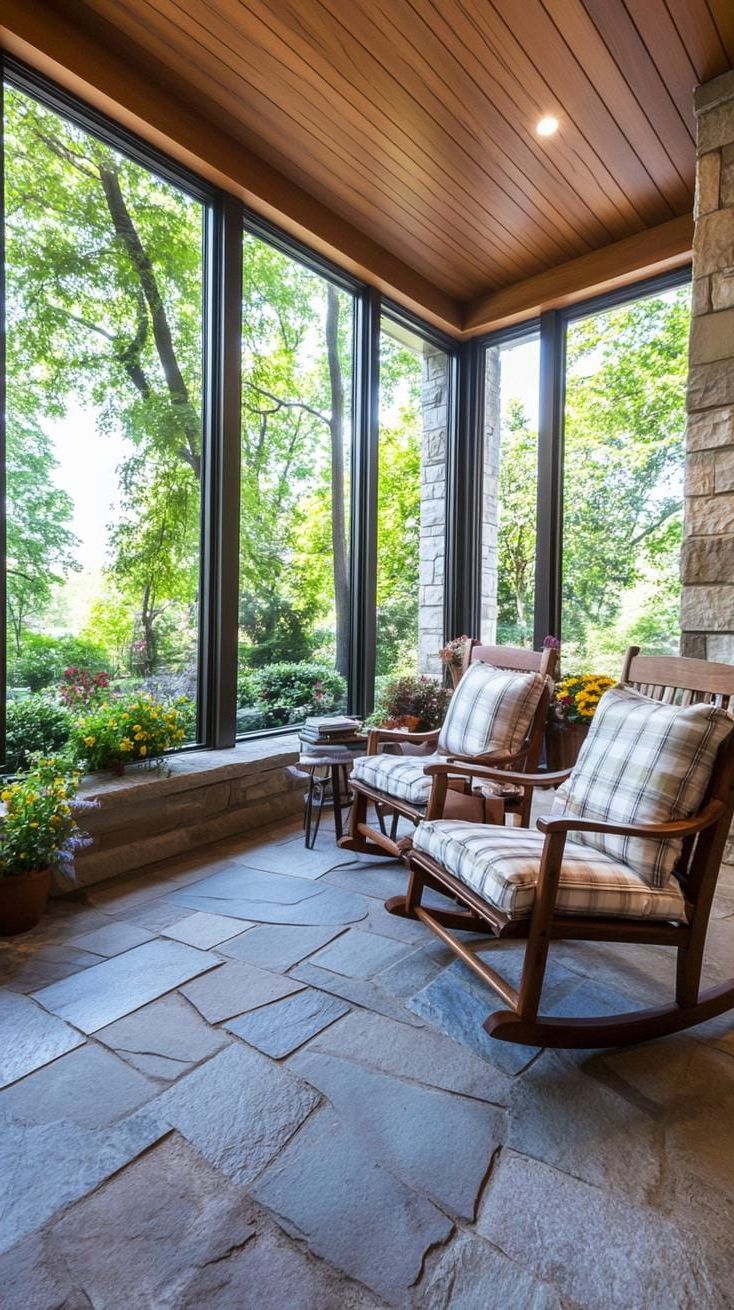 19. Stone Floors and Rocking Chairs on a Patio - photo 2