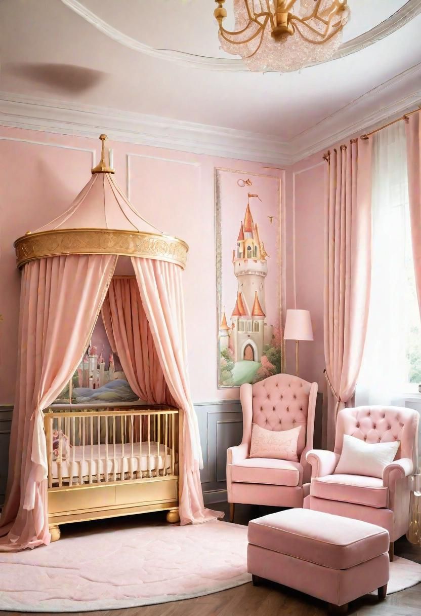 7. Regal Royal-Themed Nursery Decor