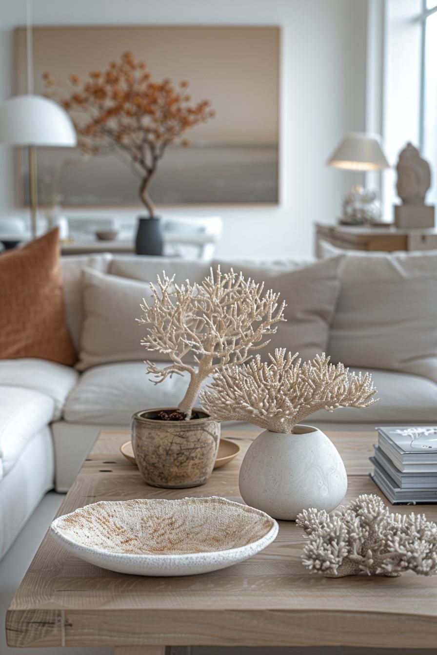 10. Coral Accents for Seaside Style
