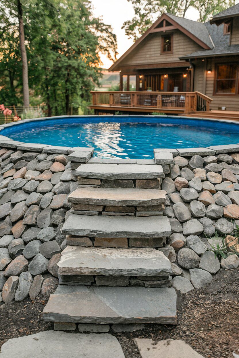 4. Sink Your Pool for an In-Ground Look