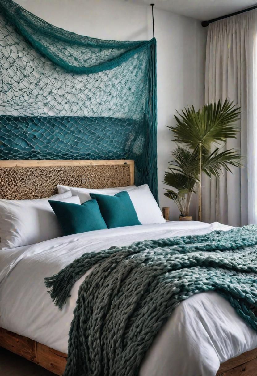 41. DIY Fishing Net Headboard Project