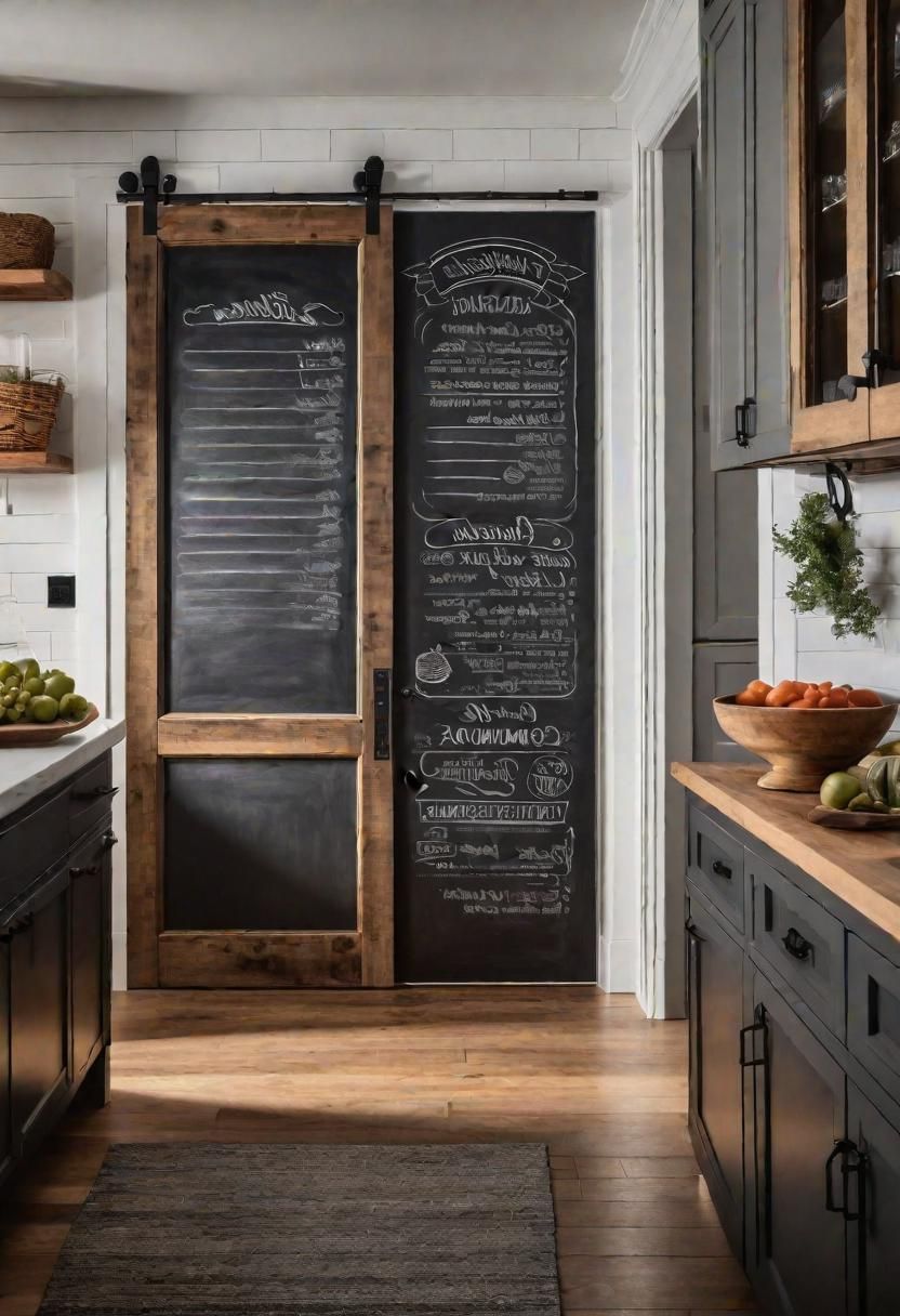 16. Chalkboard Pantry Door Design Ideas