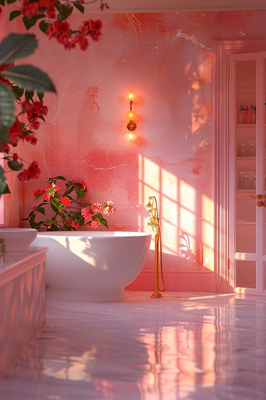 1. Radiant Sunset Coral for Bathrooms - photo 2