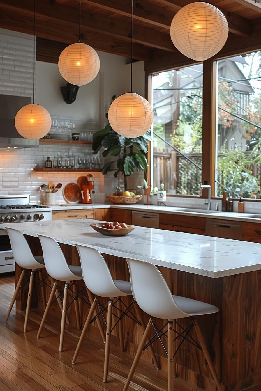 4. Retro Pendant Lights Over Islands - photo 3