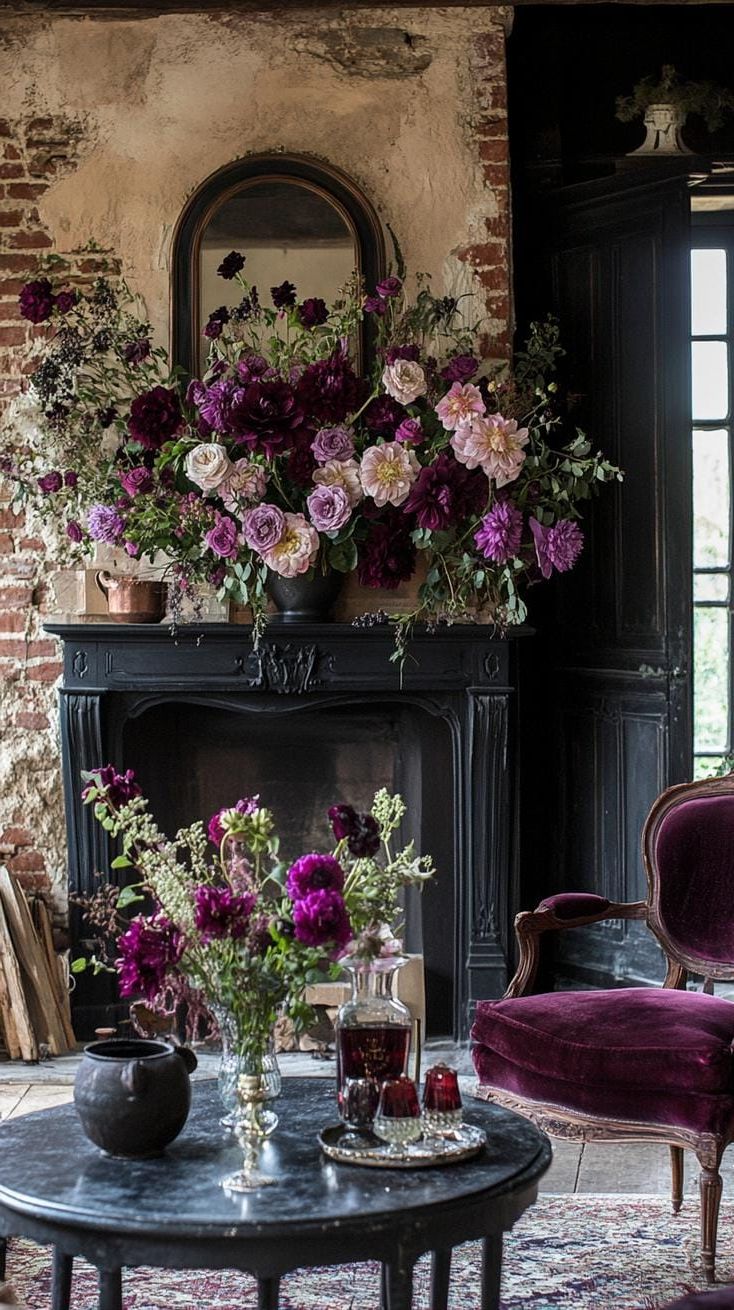 14. Moody Floral Arrangements for Farmhouse Decor