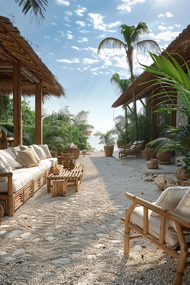 15. Bamboo and Palm Accents for Gravel Patios - photo 2
