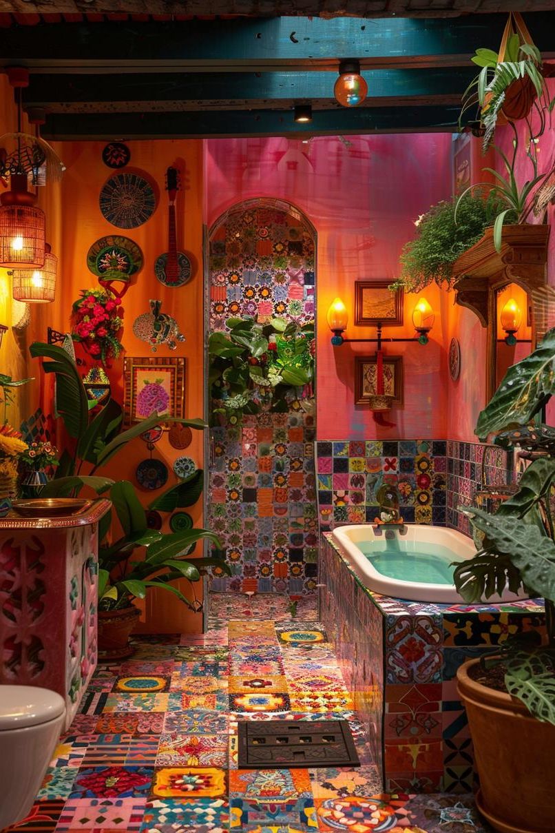 14. Bohemian Mosaic Bathroom Ideas - photo 2
