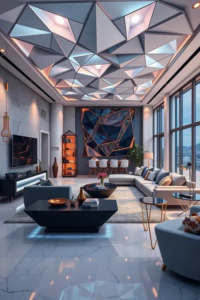Step into the future: Unique shapes in modern living rooms