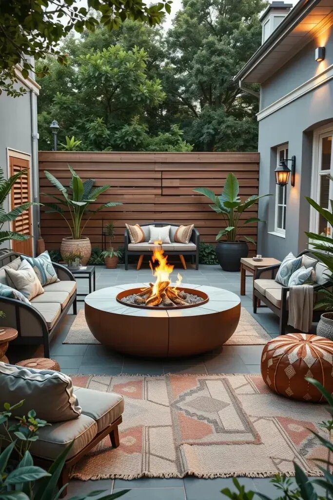 Designer Fire Pits and Cozy Hearth Features