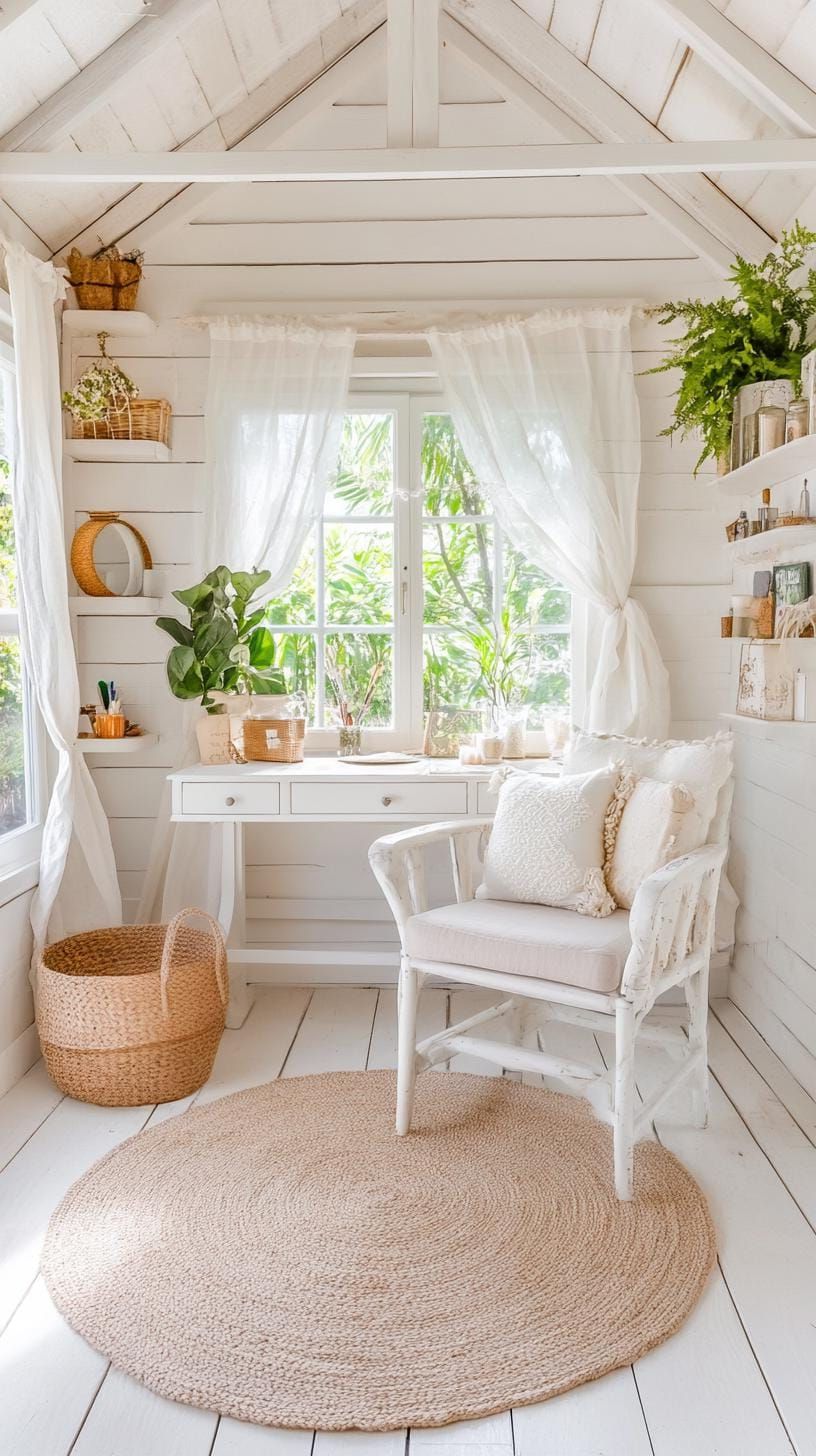 9. Rustic She Shed with Girly Farmhouse Touches - photo 2