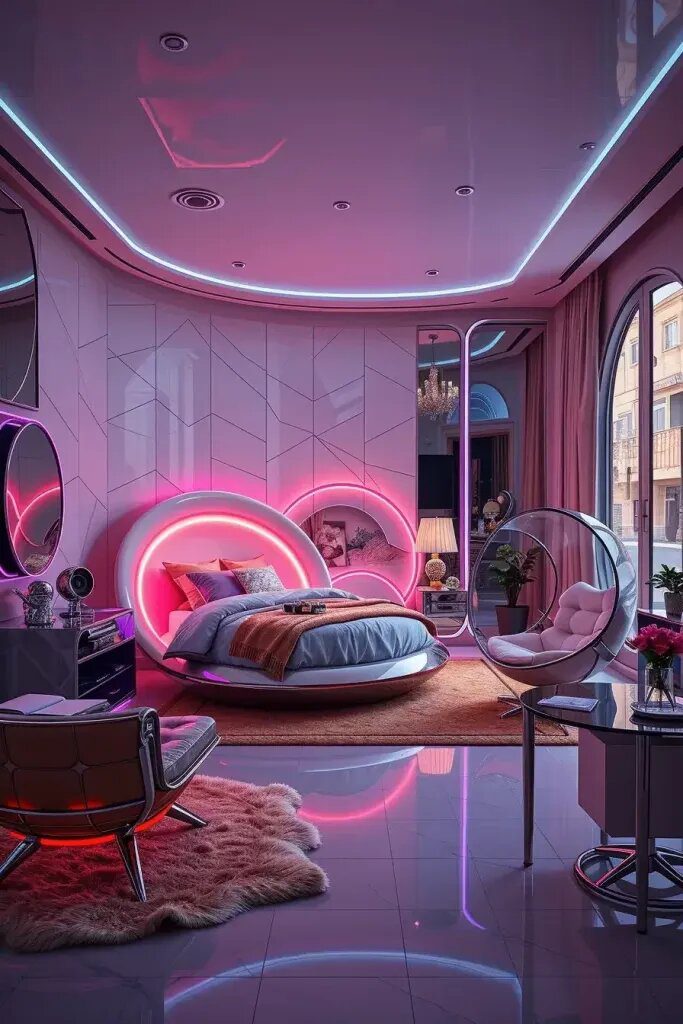Retro-Futuristic Bedroom Style Ideas