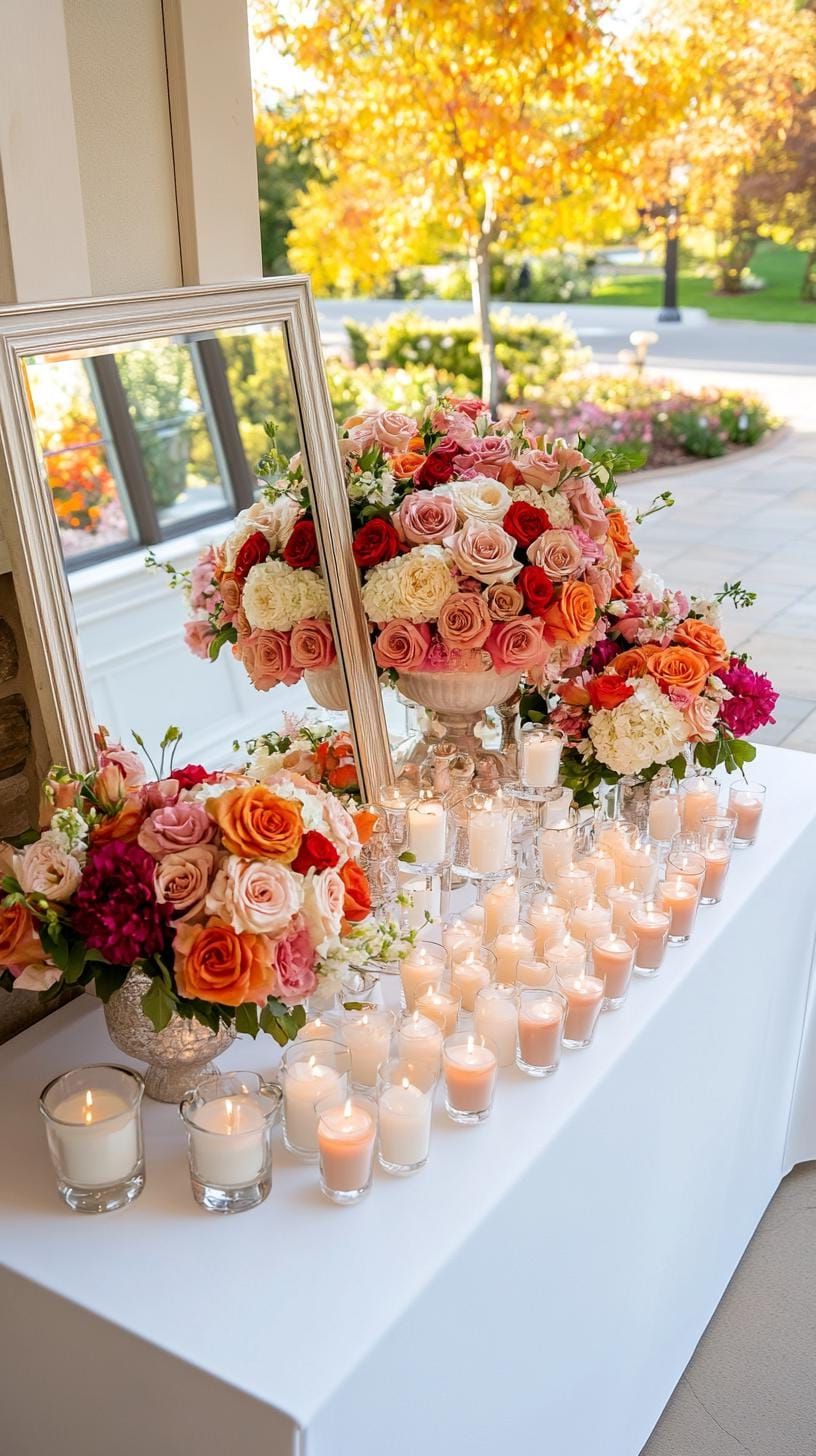 7. Floral Mirror Seating Chart Display - photo 3