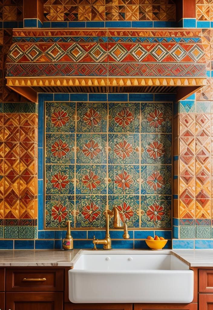 27. Bold Ethnic Backsplash Patterns