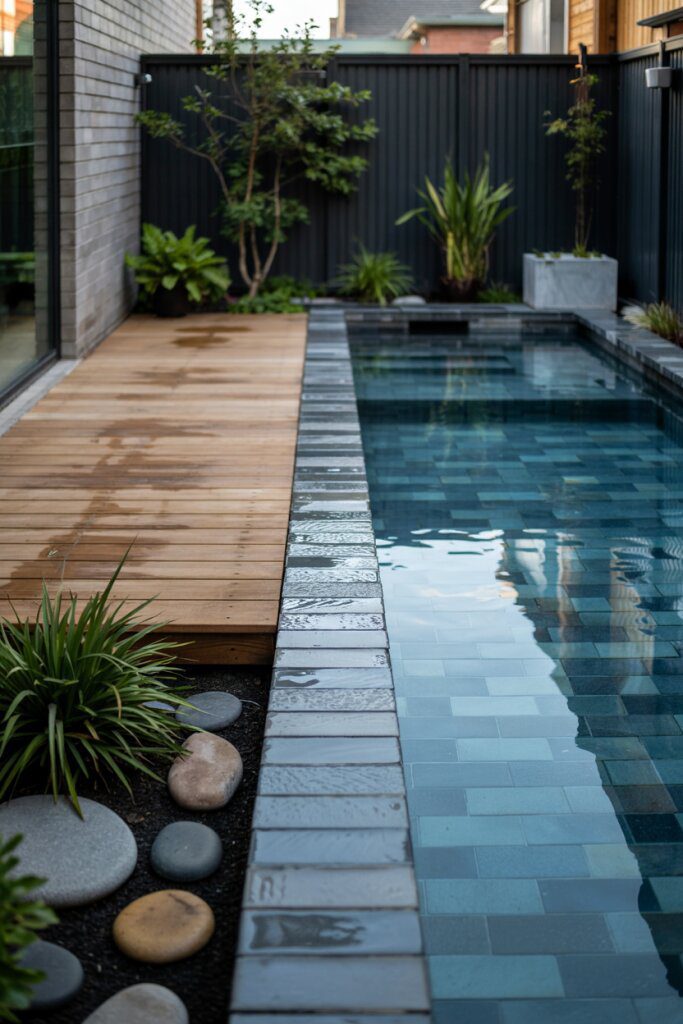 8. Narrow Lap Pool With Chic Decking