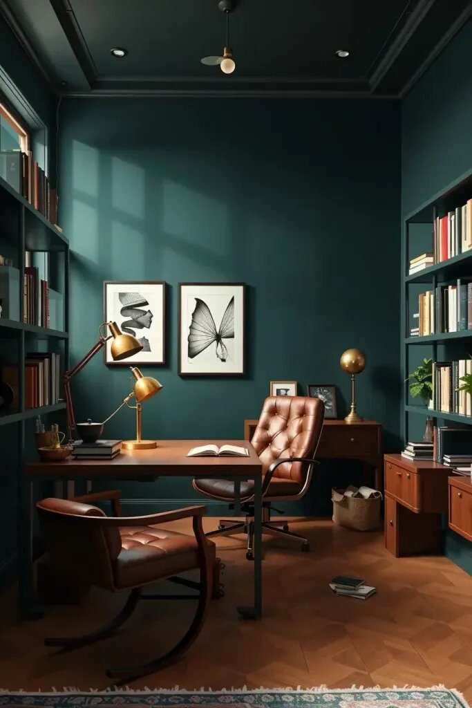 Dark Academia Meets Modern Minimalism In Office Design