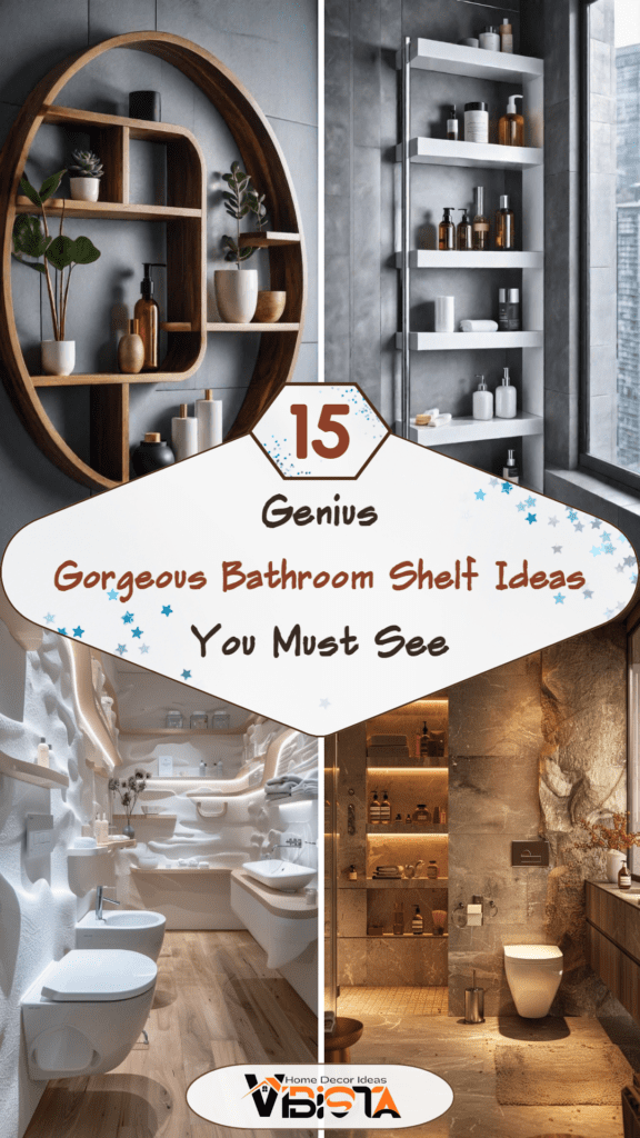 15 Genius &amp; Gorgeous Bathroom Shelf Ideas You Must See