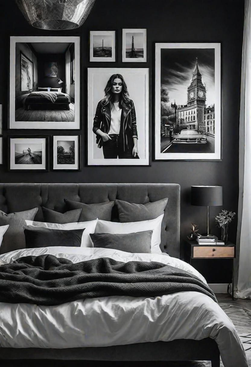 17. Charcoal Sketch Wall Accents