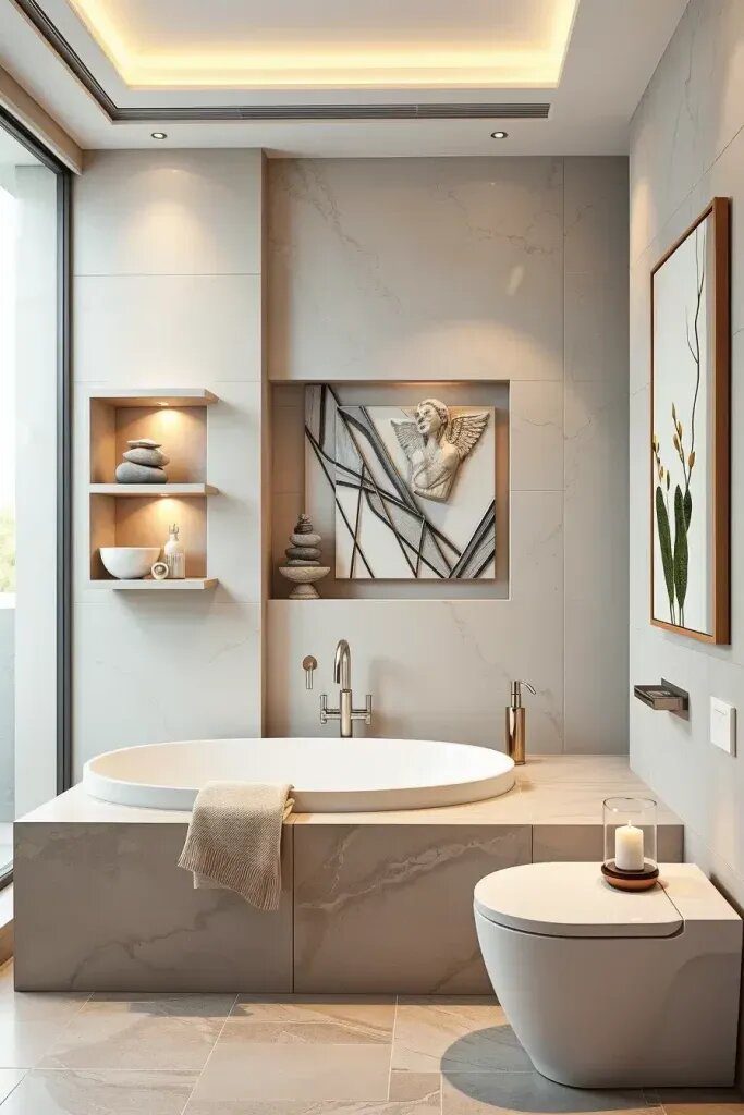 Peaceful Wall Art and Stone Sculpture Ideas