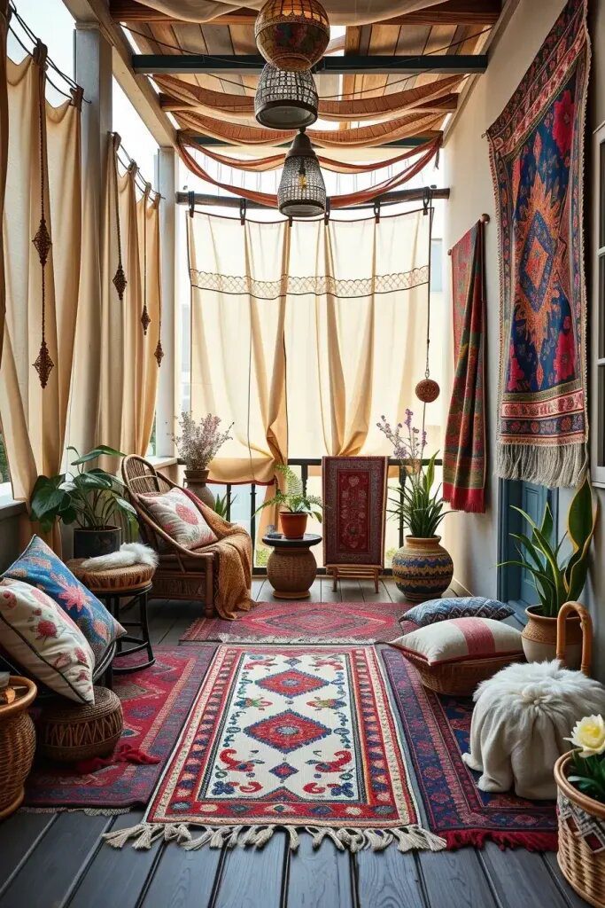 Layering Textiles for a Warm, Playful Feel