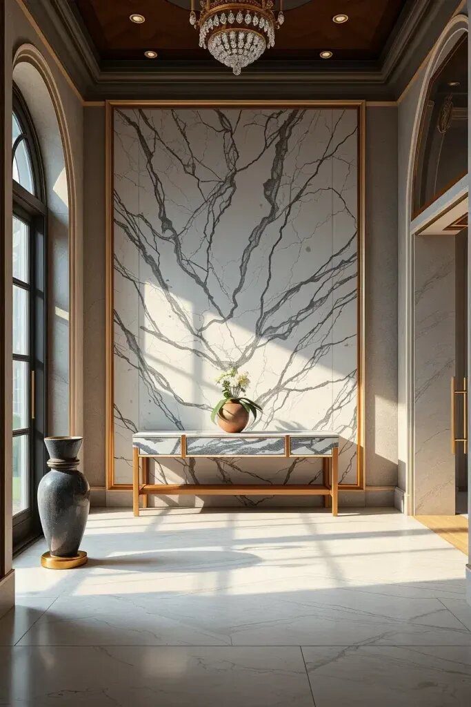 Marble and Stone Details in Lobby Design - photo 2