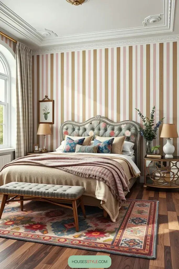 Bedrooms With Layered, Mismatched Patterns - photo 2