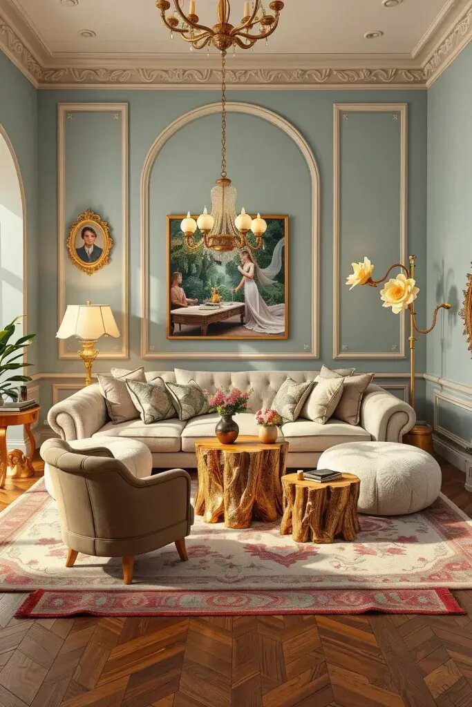 Living Room Elegance Combined with Quirky Furniture