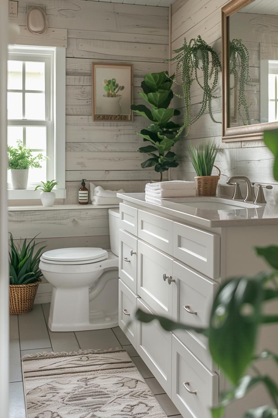 5. Scandi-Inspired Shiplap Bathroom Look