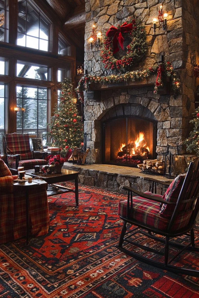 5. Checkered Throws for Rustic Chairs - photo 2