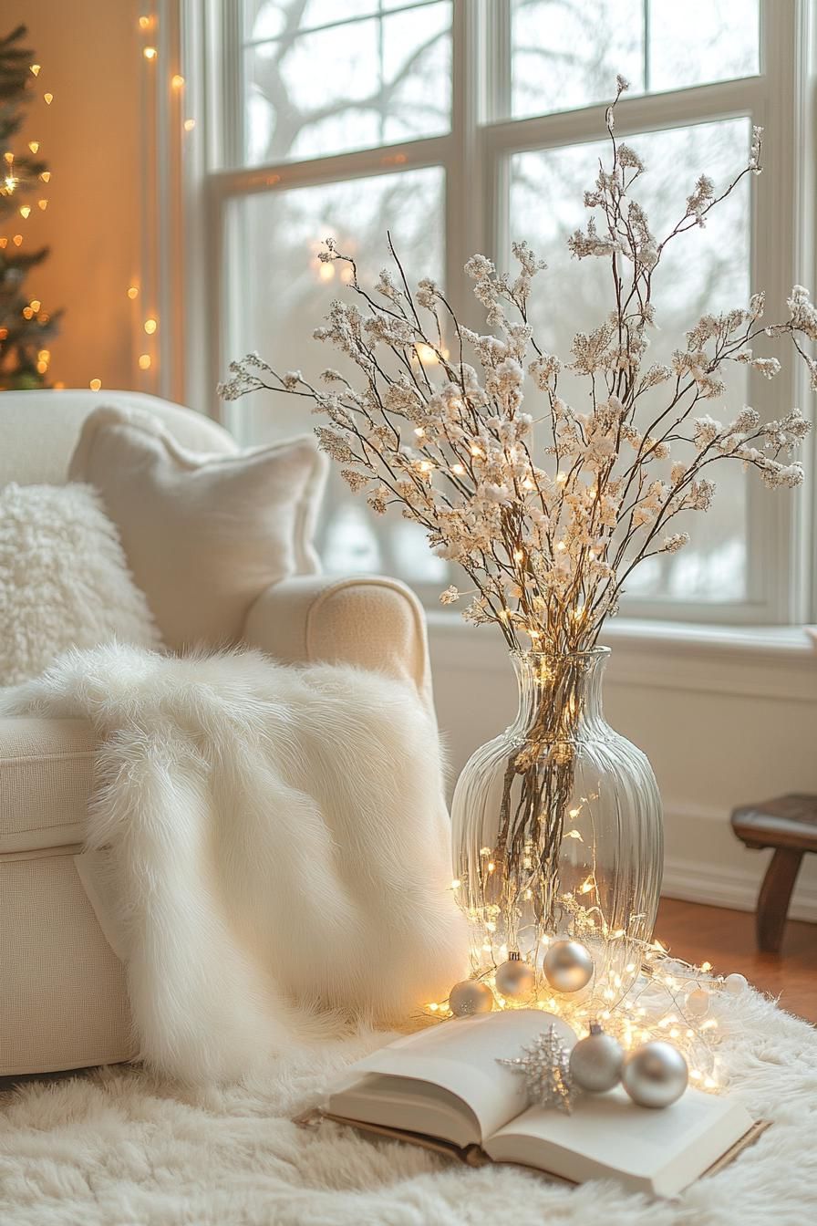 3. Whimsical Winter Branch Decor