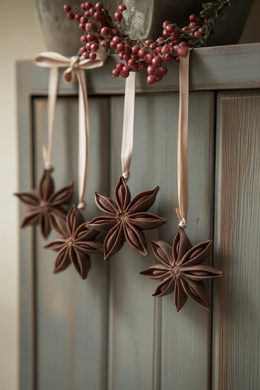 5. Festive Star Anise Wreath Decor