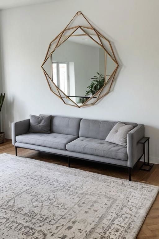 2. Bold Statement Mirror for Modern Living Rooms