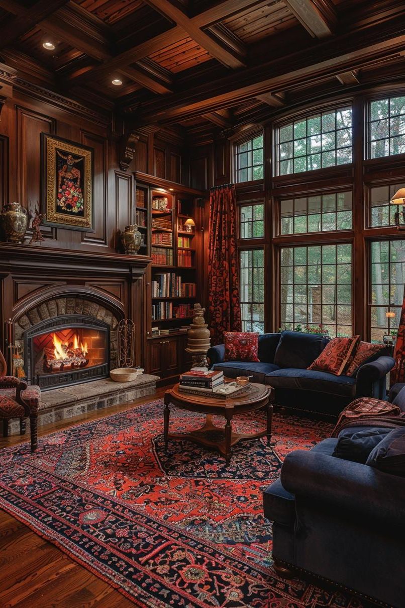 12. Earthy Traditional Living Room Style - photo 3