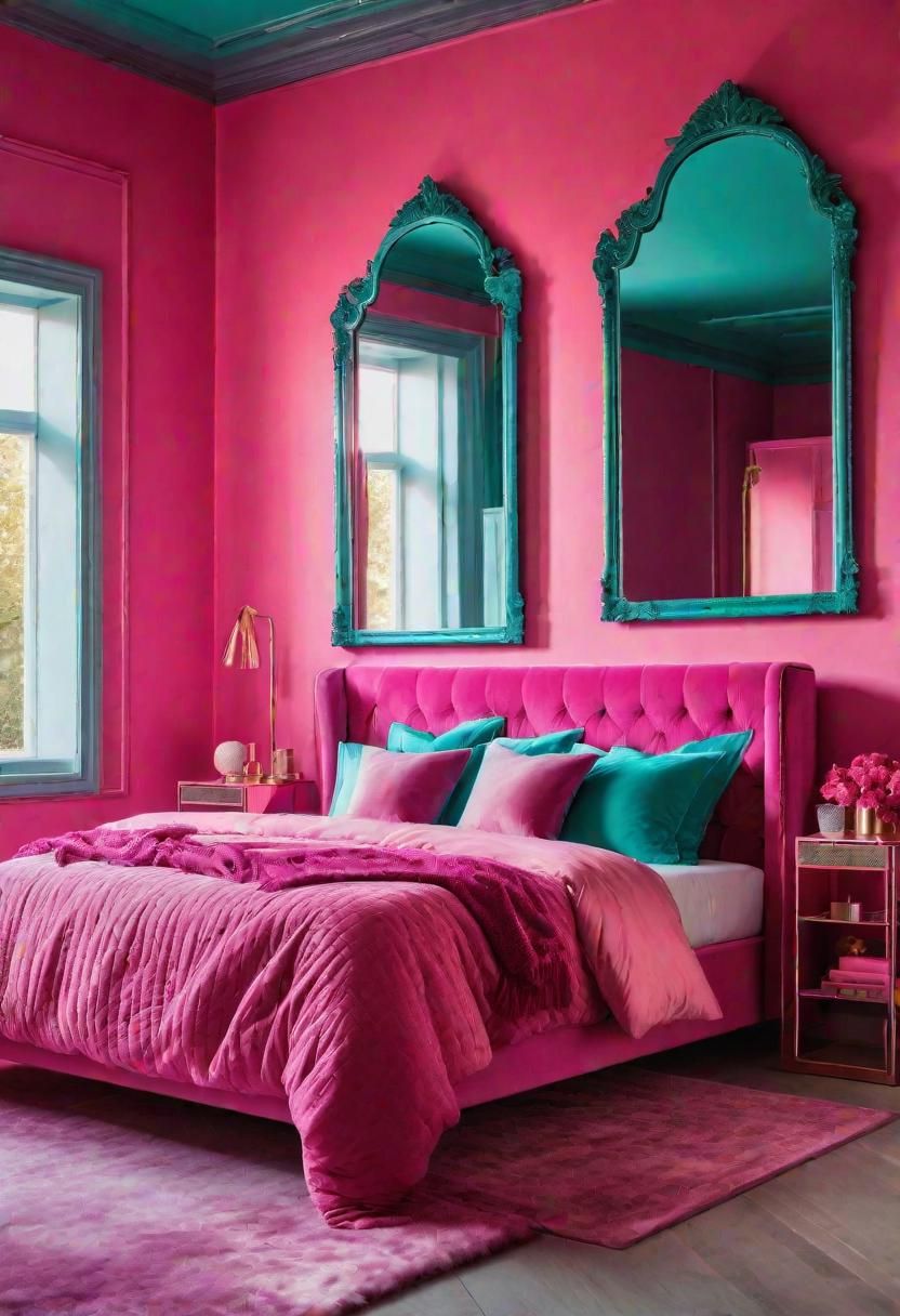 62. Colorful Mirror Frame Ideas