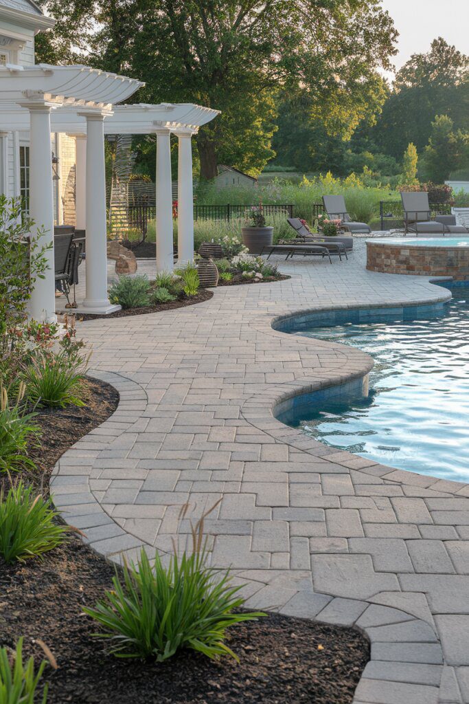 Stylish Paver Patios for Backyard Pools