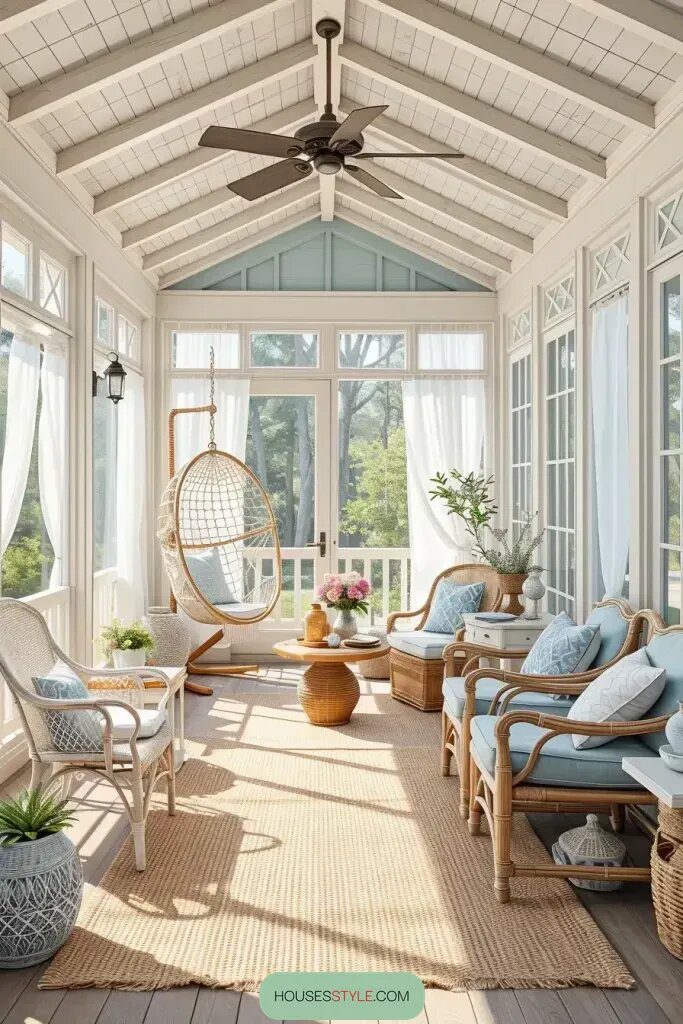 Coastal Screened Porch Designs With Beach Vibes