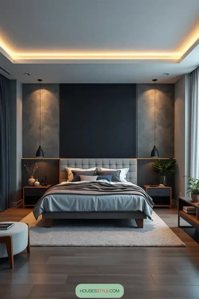 Accent Wall Ideas in Neutral and Dark Tones