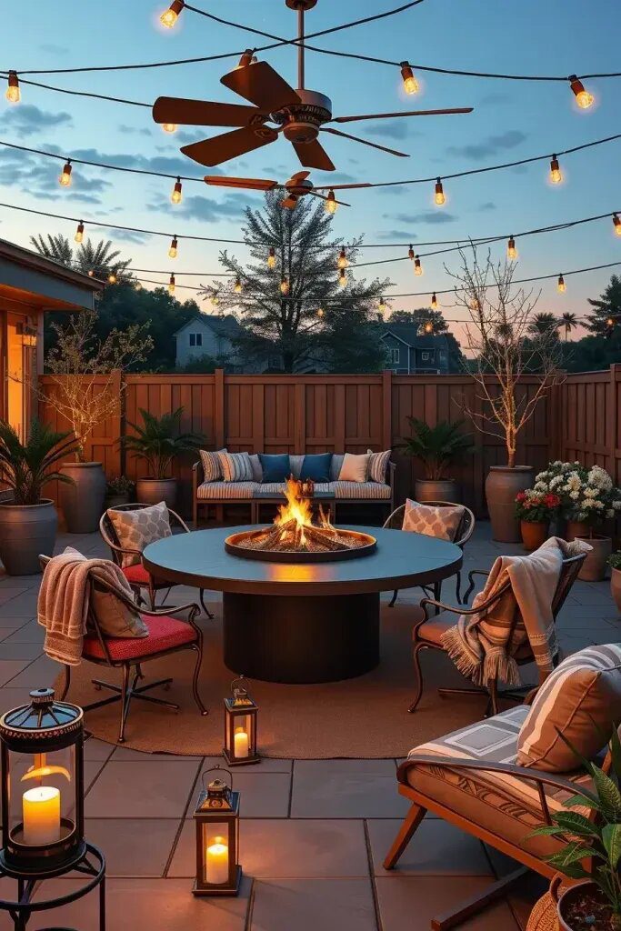 Warm Outdoor Dining Around A Fire Pit - photo 2