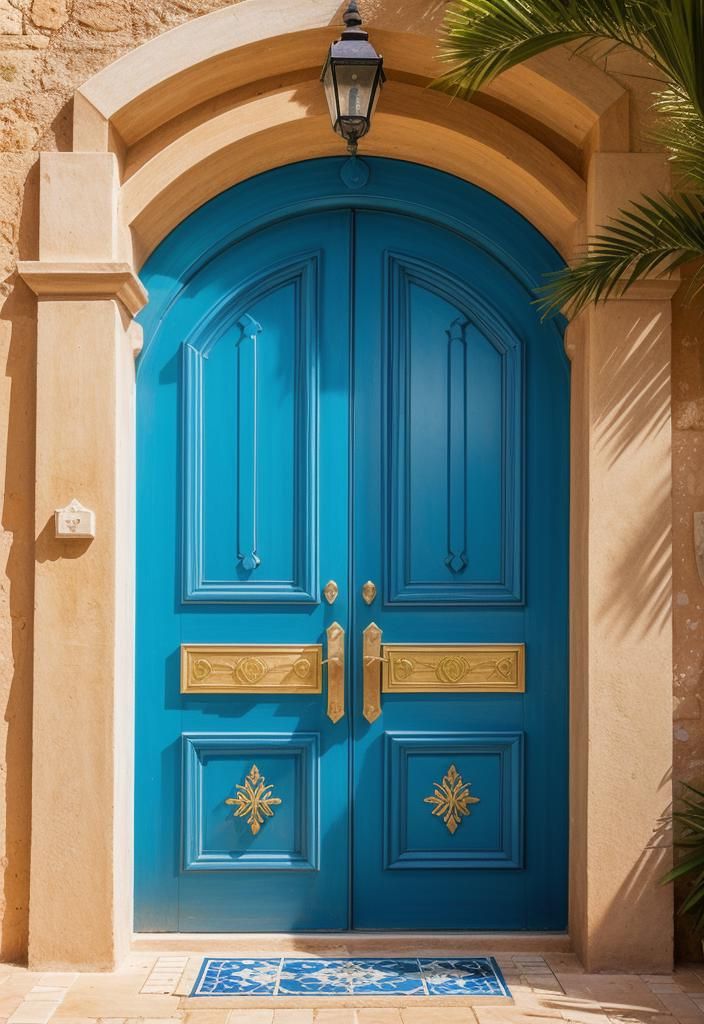 17. Blue Mediterranean Door Ideas