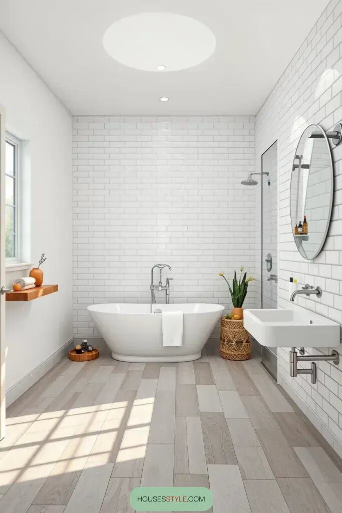 Pairing Subway Tile With Wood Tile