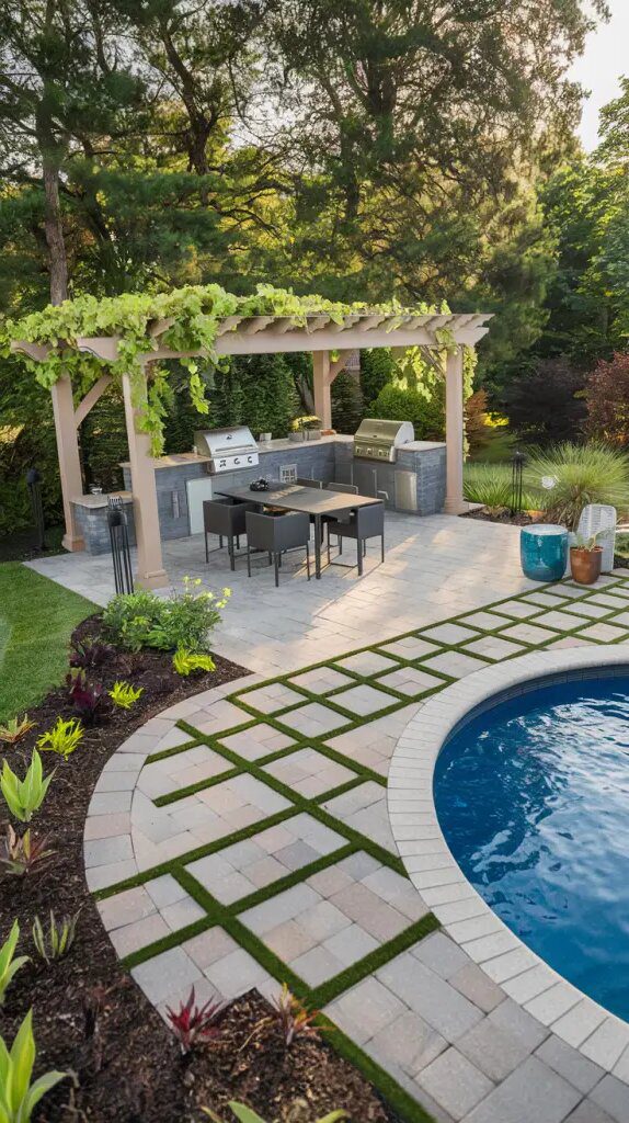 A Patio-Inspired Deck Build for Our Pool